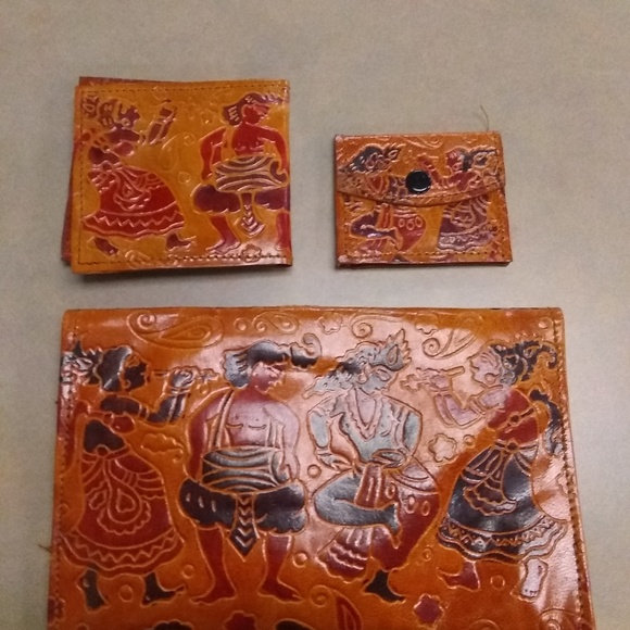 3 leather wallet set - Picture 2 of 5